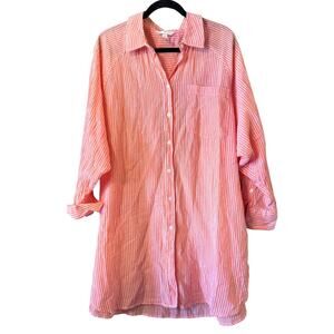 H&M Pink Striped Button Down Shirt